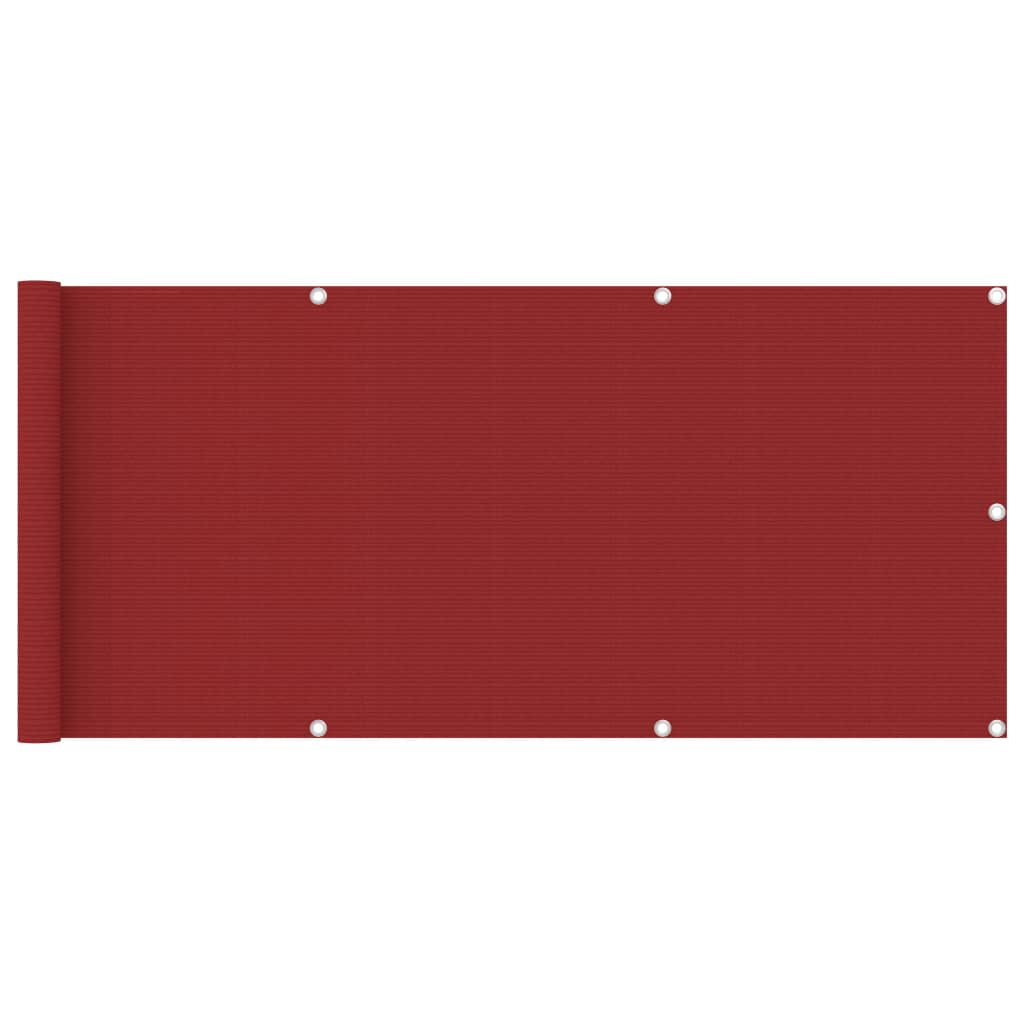 Berkfield Balcony Screen Red 75x400 cm HDPE