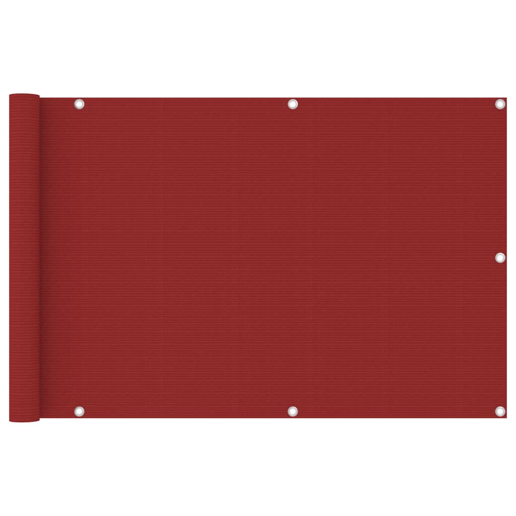 Berkfield Balcony Screen Red 90x400 cm HDPE
