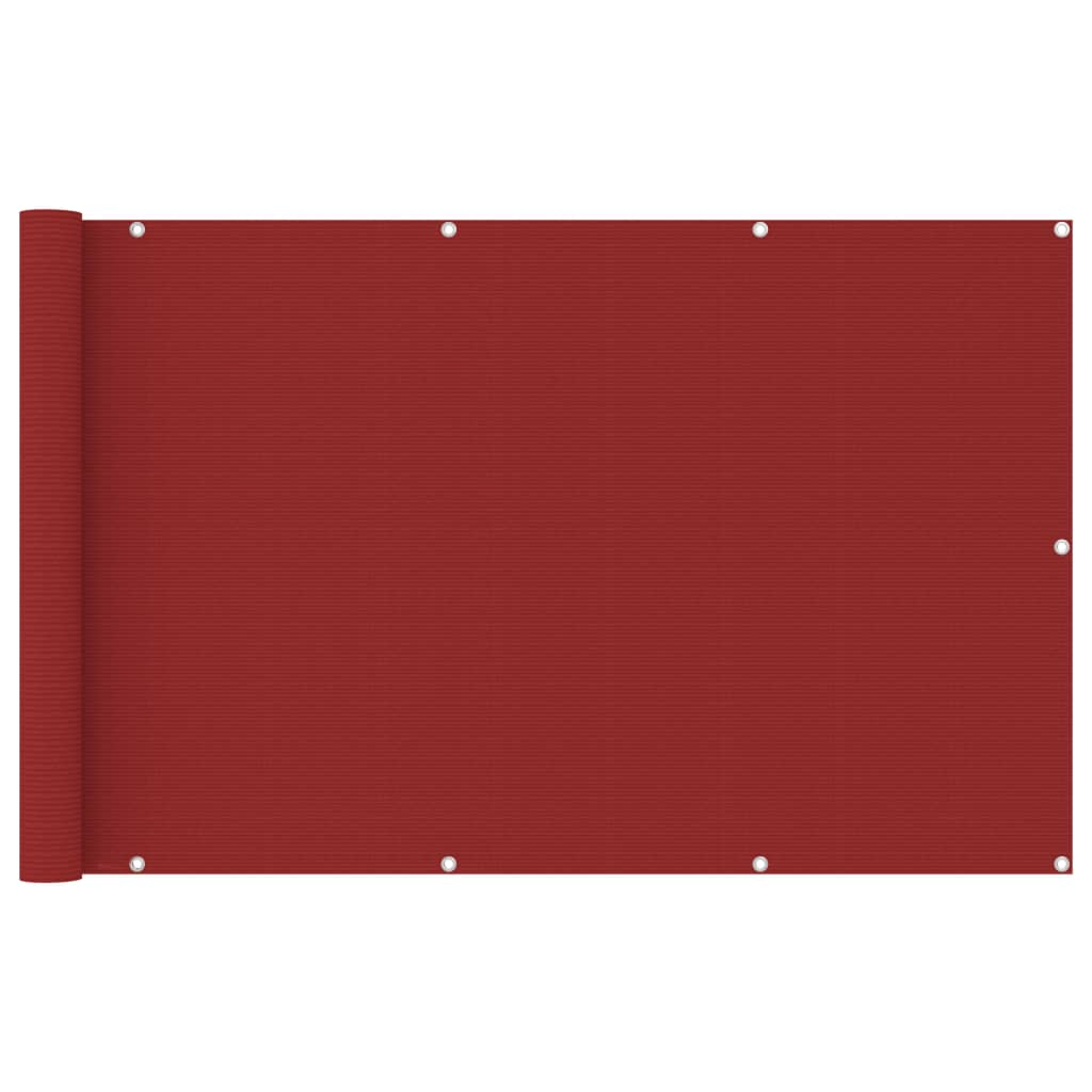 Berkfield Balcony Screen Red 120x600 cm HDPE