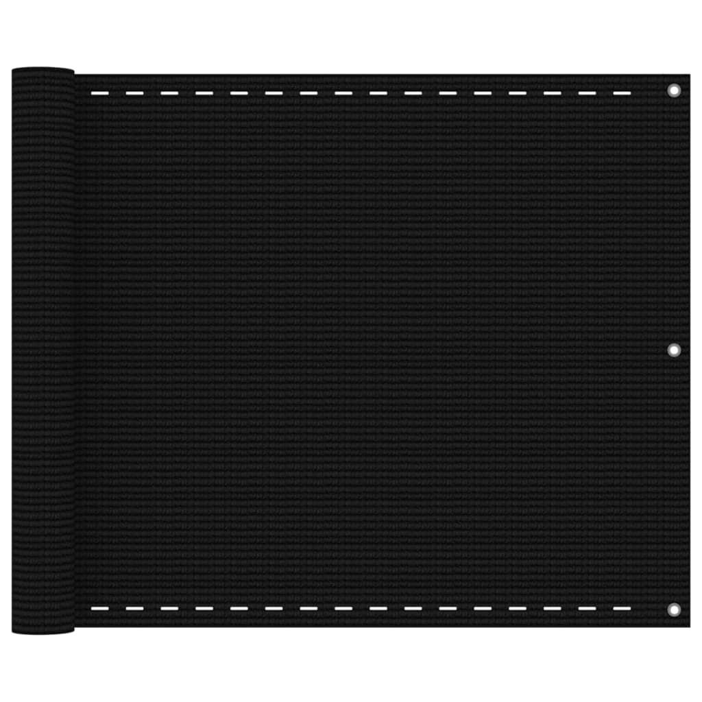 Berkfield Balcony Screen Black 75x400 cm HDPE