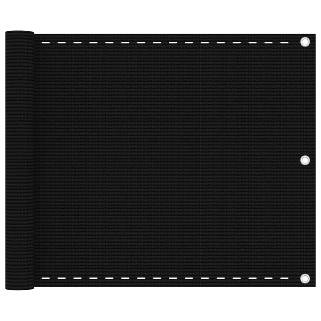 Berkfield Balcony Screen Black 75x500 cm HDPE