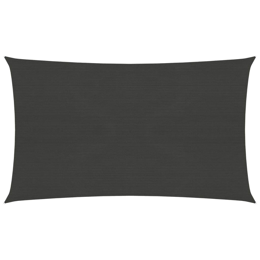 Berkfield Sunshade Sail 160 g/m�__ Anthracite 3.5x5 m HDPE