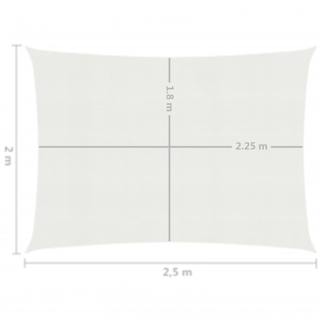 Berkfield Sunshade Sail 160 g/m�__ White 2x2.5 m HDPE