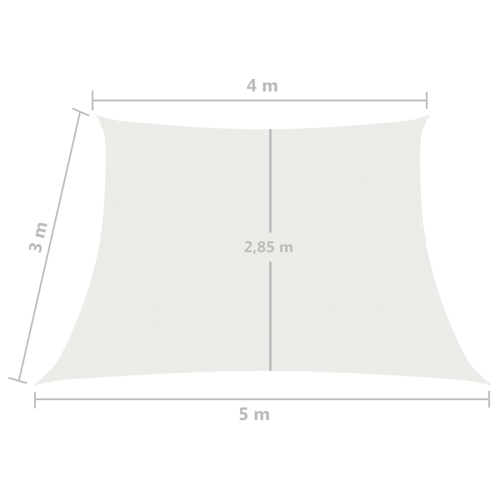 Berkfield Sunshade Sail 160 g/må_ White 4/5x3 m HDPE