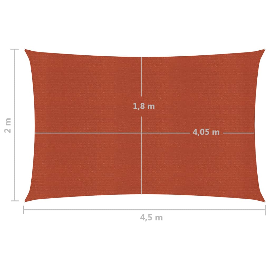 Berkfield Sunshade Sail 160 g/m�__ Terracotta 2x4.5 m HDPE
