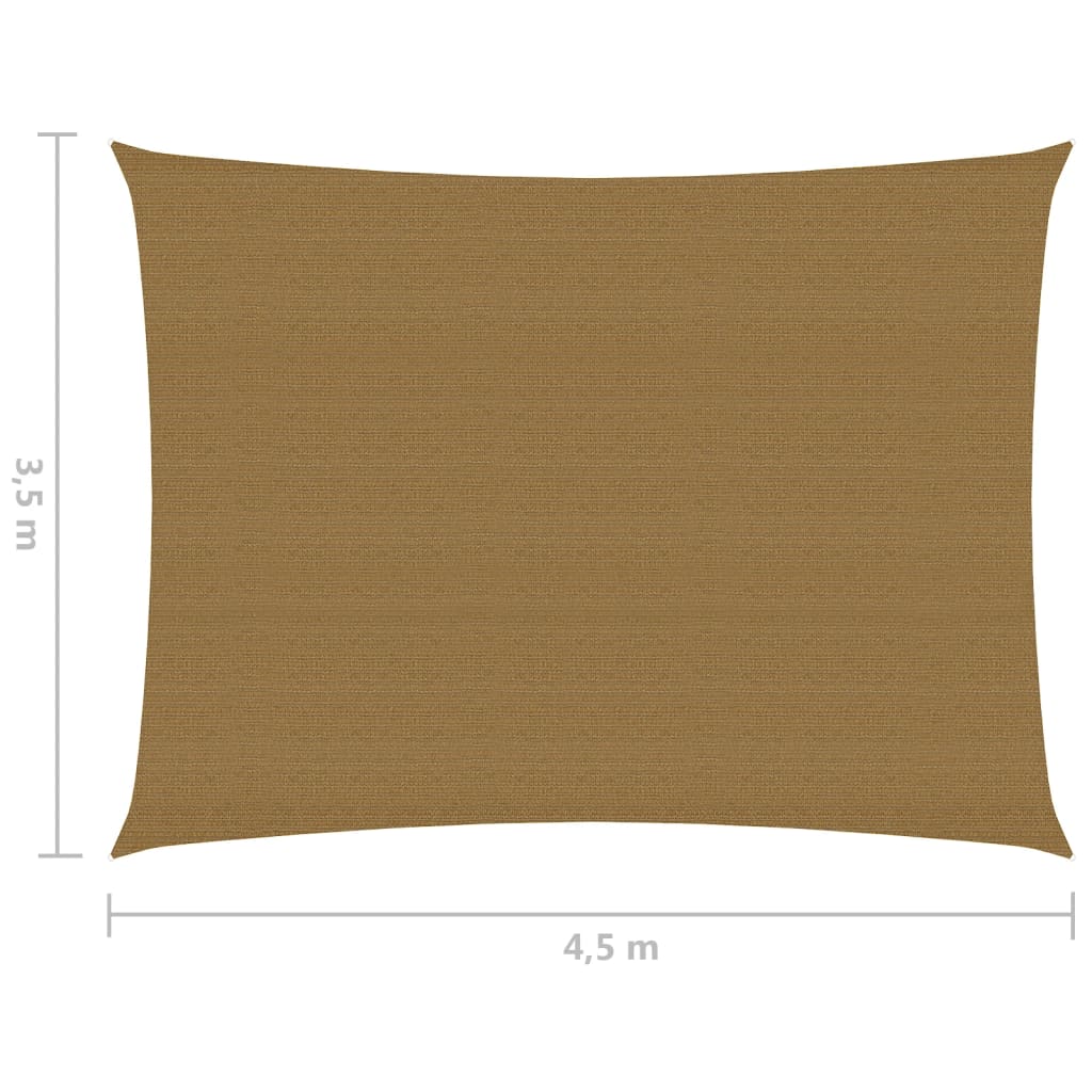 Berkfield Sunshade Sail 160 g/m�__ Taupe 3.5x4.5 m HDPE
