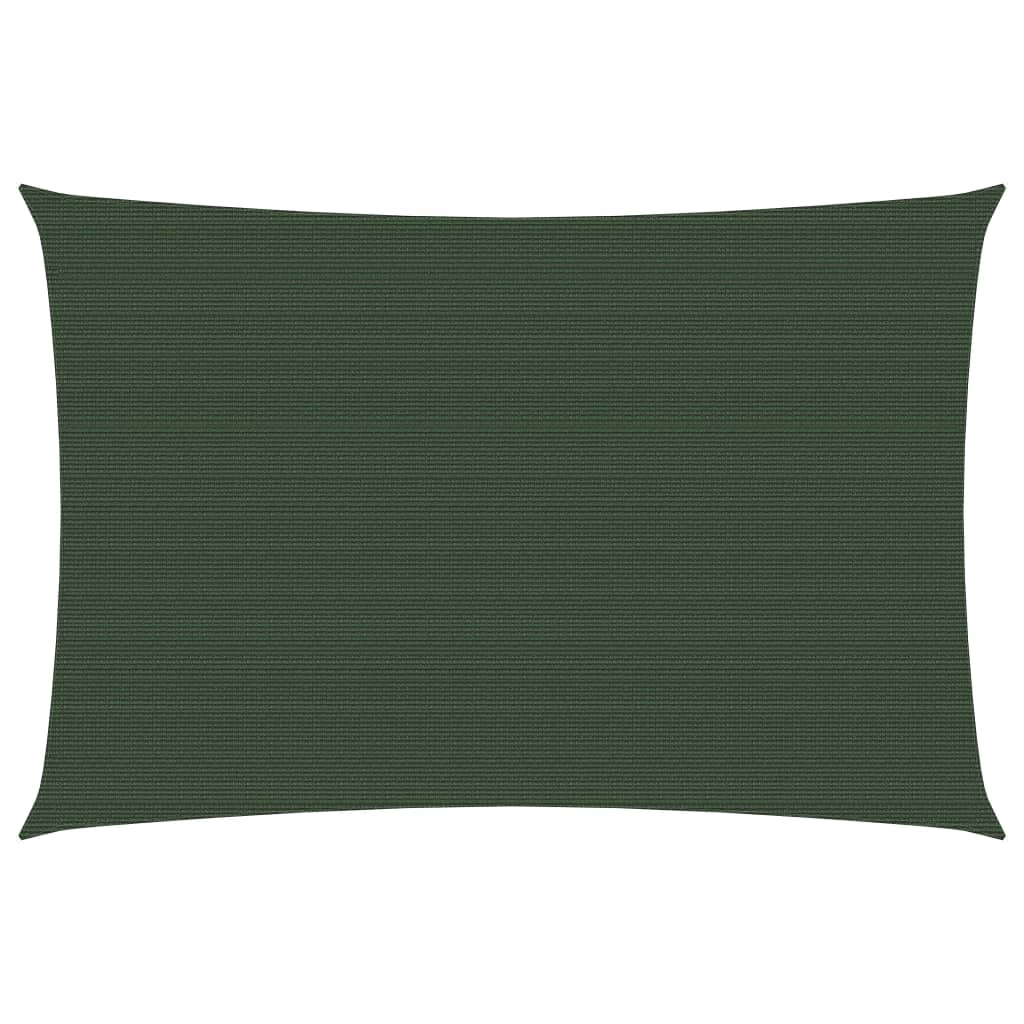 Berkfield Sunshade Sail 160 g/må_ Dark Green 2.5x4 m HDPE