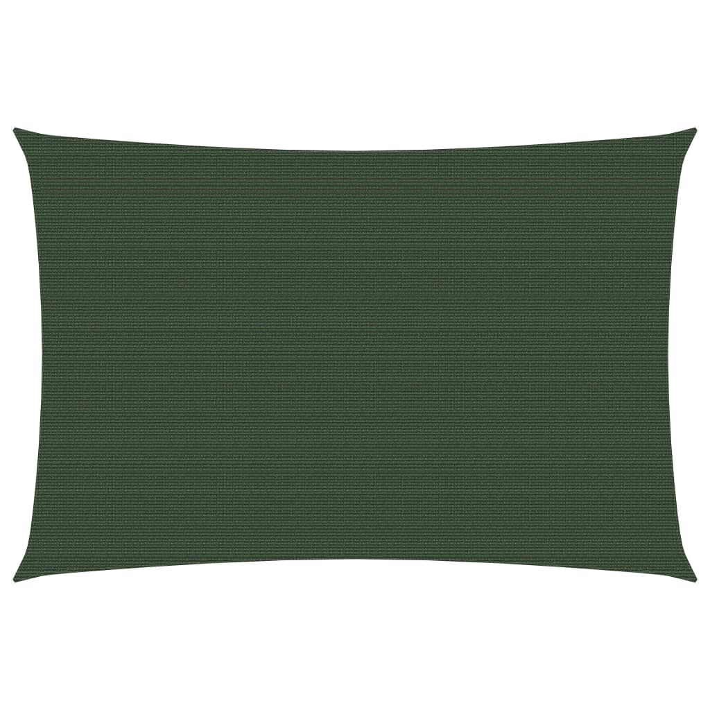 Berkfield Sunshade Sail 160 g/må_ Dark Green 3x4 m HDPE