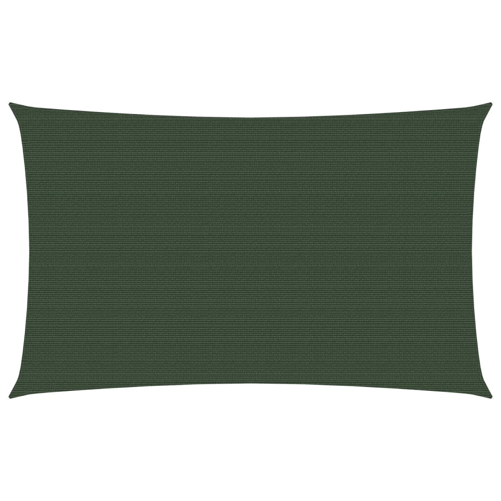 Berkfield Sunshade Sail 160 g/m�__ Dark Green 4x6 m HDPE