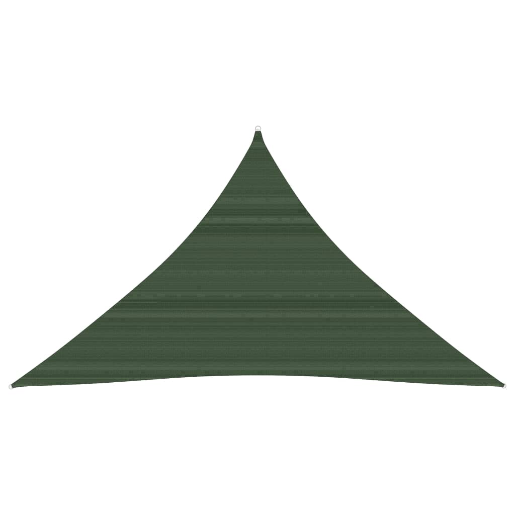 Berkfield Sunshade Sail 160 g/m�__ Dark Green 3.5x3.5x4.9 m HDPE