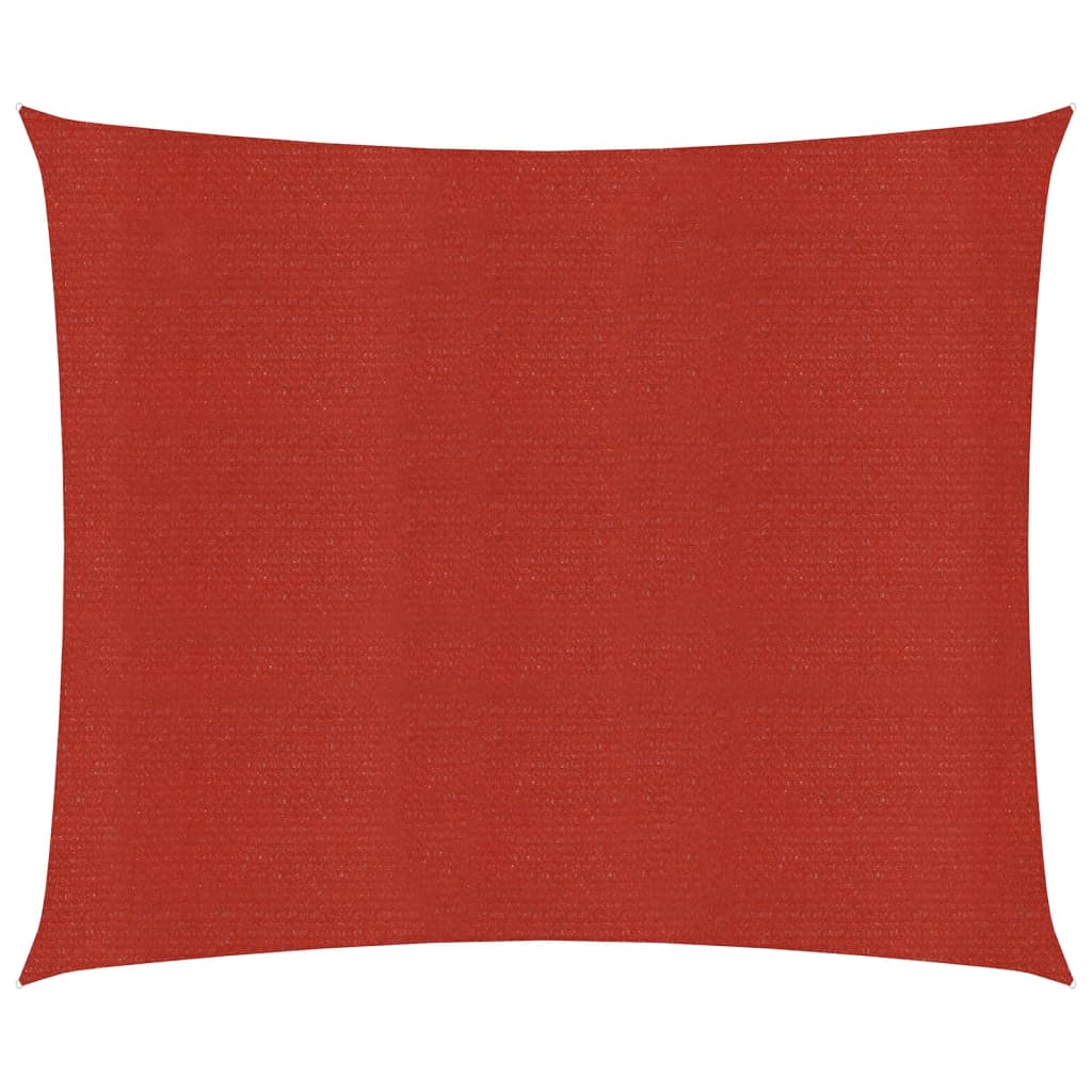 Berkfield Sunshade Sail 160 g/m�__ Red 6x6 m HDPE