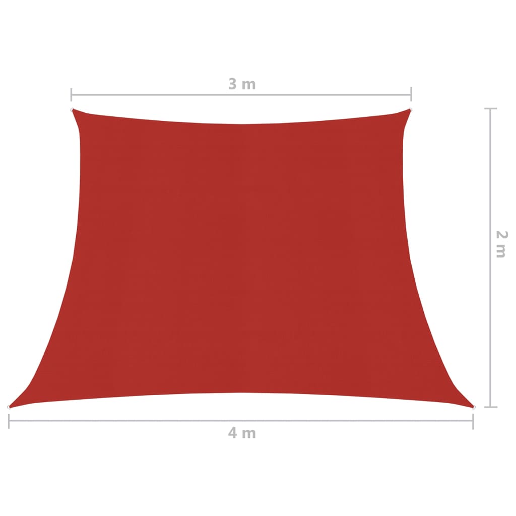 Berkfield Sunshade Sail 160 g/må_ Red 3/4x2 m HDPE