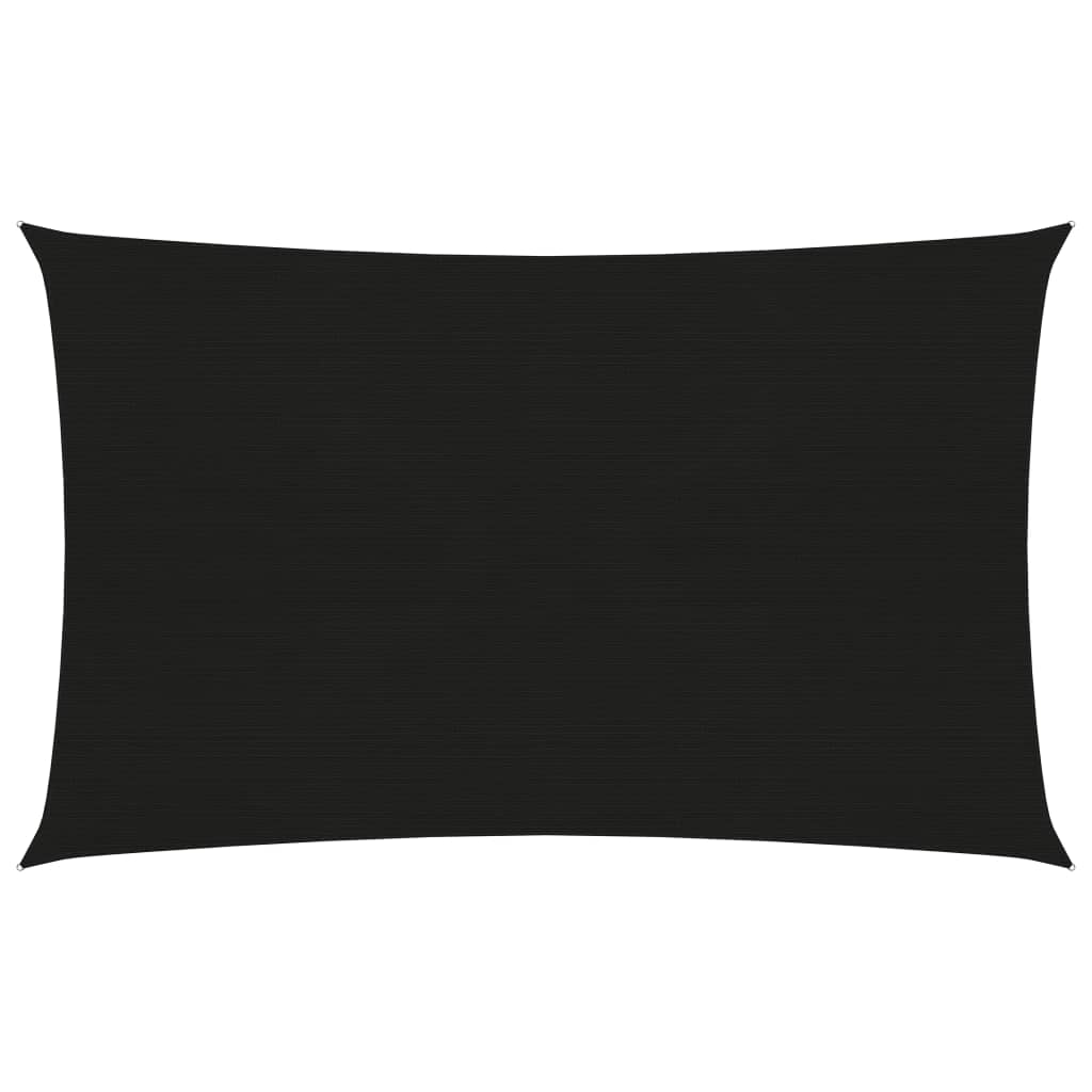 Berkfield Sunshade Sail 160 g/m�__ Black 2x4.5 m HDPE