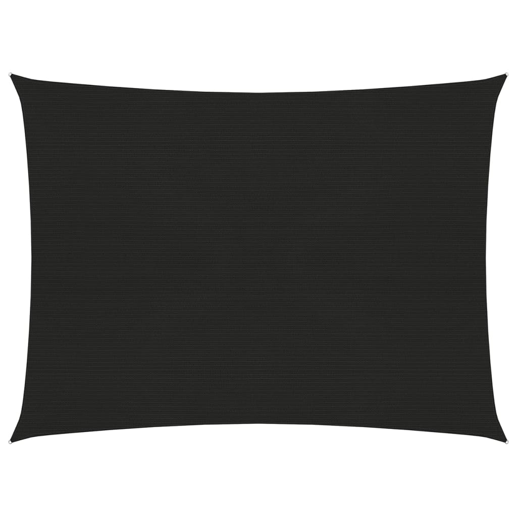 Berkfield Sunshade Sail 160 g/m�__ Black 3x4 m HDPE