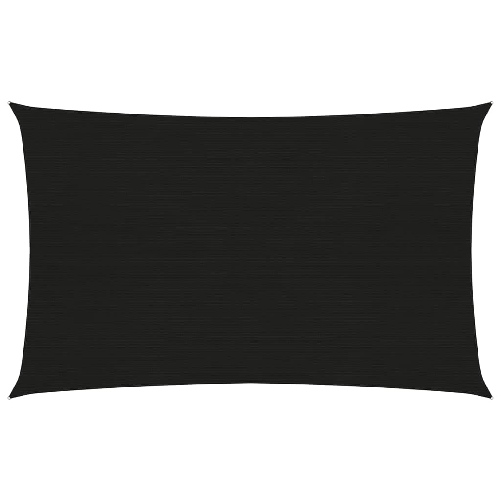 Berkfield Sunshade Sail 160 g/m�__ Black 4x6 m HDPE