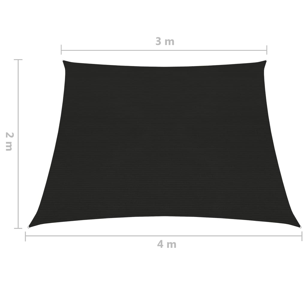 Berkfield Sunshade Sail 160 g/må_ Black 3/4x2 m HDPE