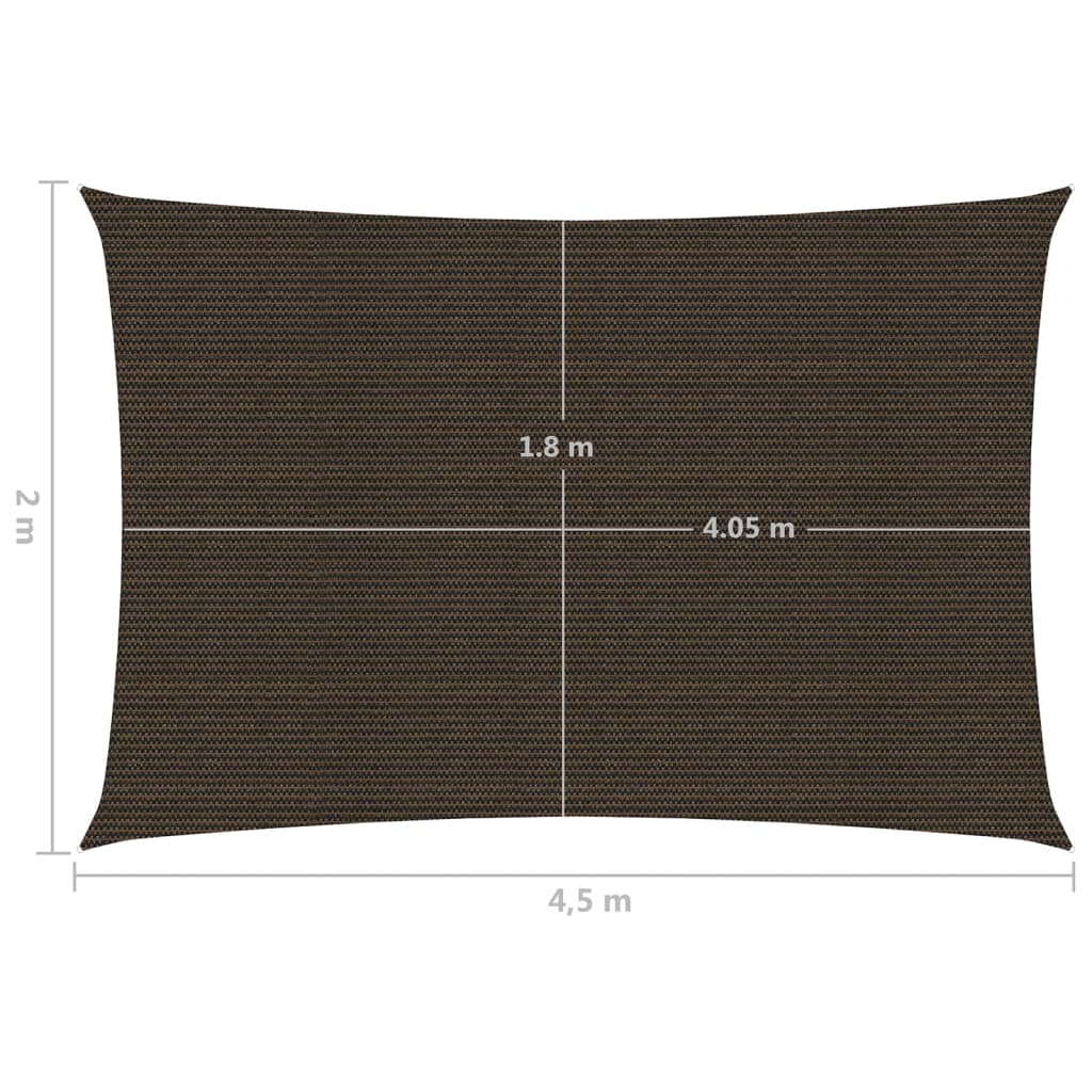 Berkfield Sunshade Sail 160 g/m�__ Brown 2x4.5 m HDPE