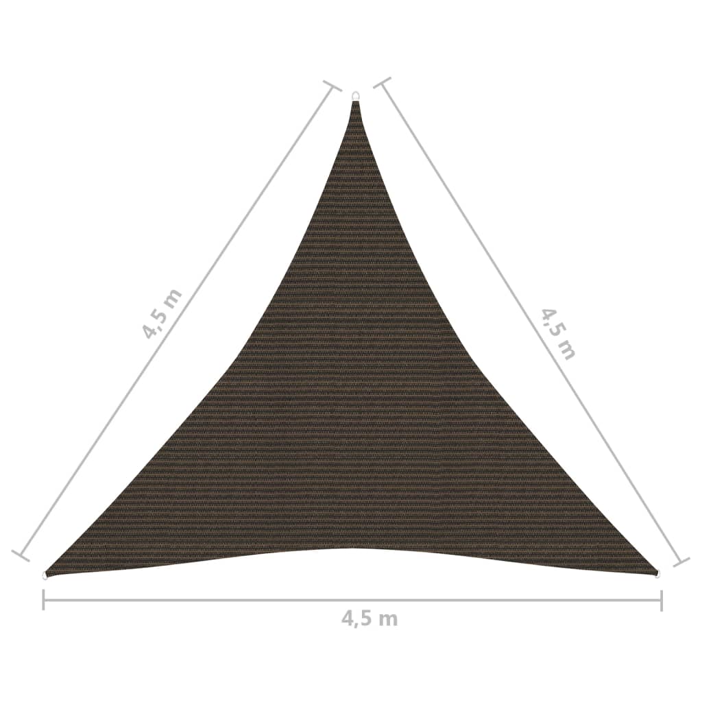 Berkfield Sunshade Sail 160 g/må_ Brown 4.5x4.5x4.5 m HDPE