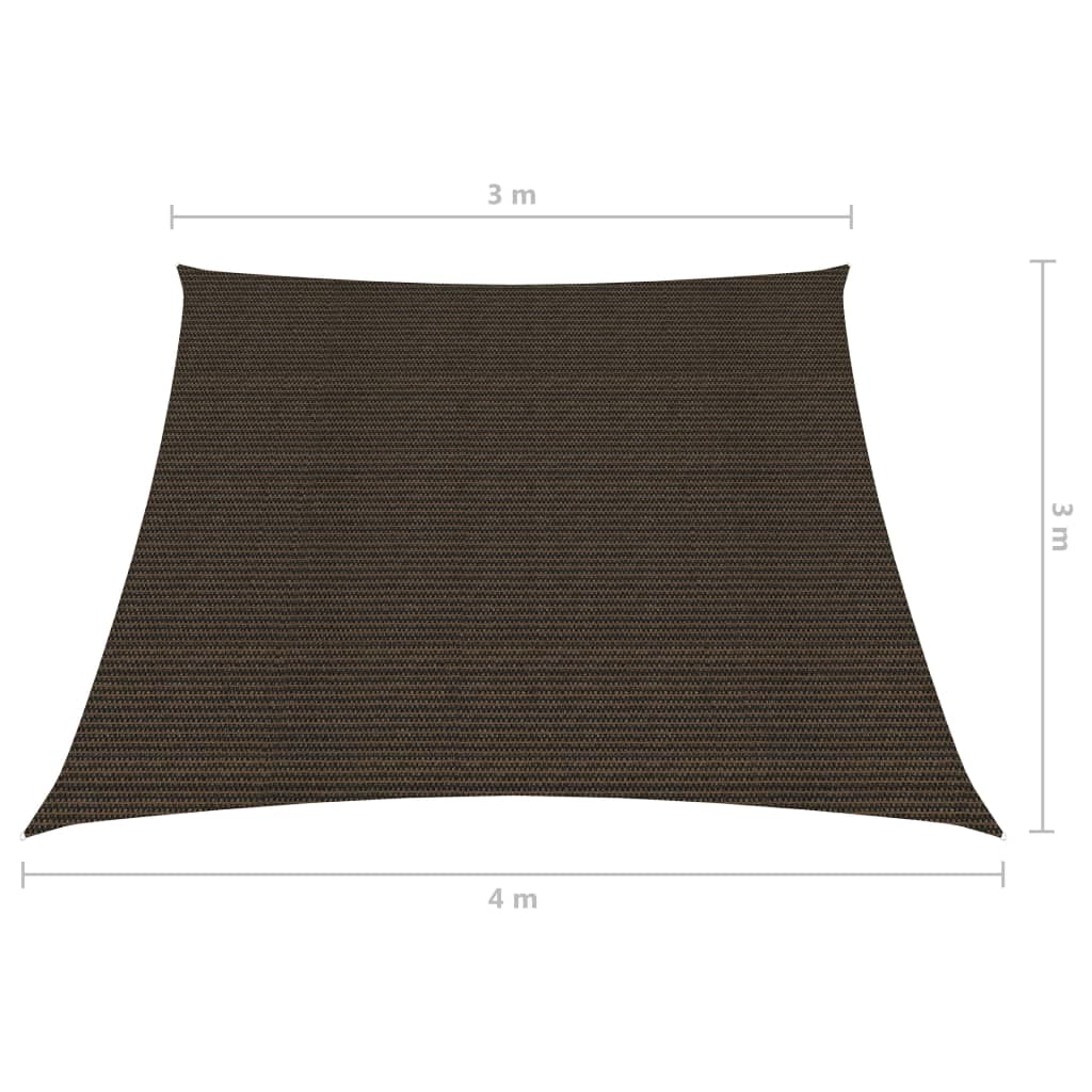 Berkfield Sunshade Sail 160 g/m�__ Brown 3/4x3 m HDPE