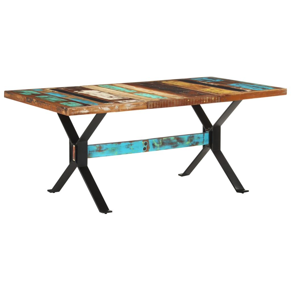 Berkfield Dining Table 180x90x76 cm Solid Reclaimed Wood