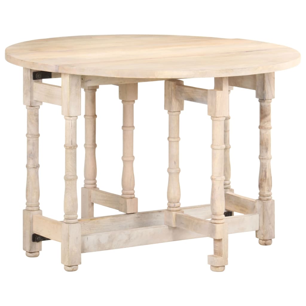 Berkfield Dining Table Round 110x76 cm Solid Mango Wood