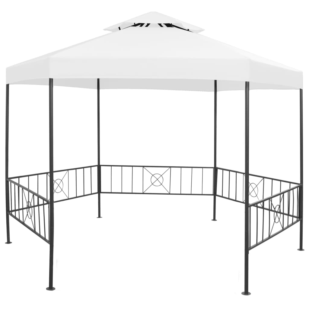 Berkfield Garden Gazebo 323x275x265 cm White 180 g/m�__
