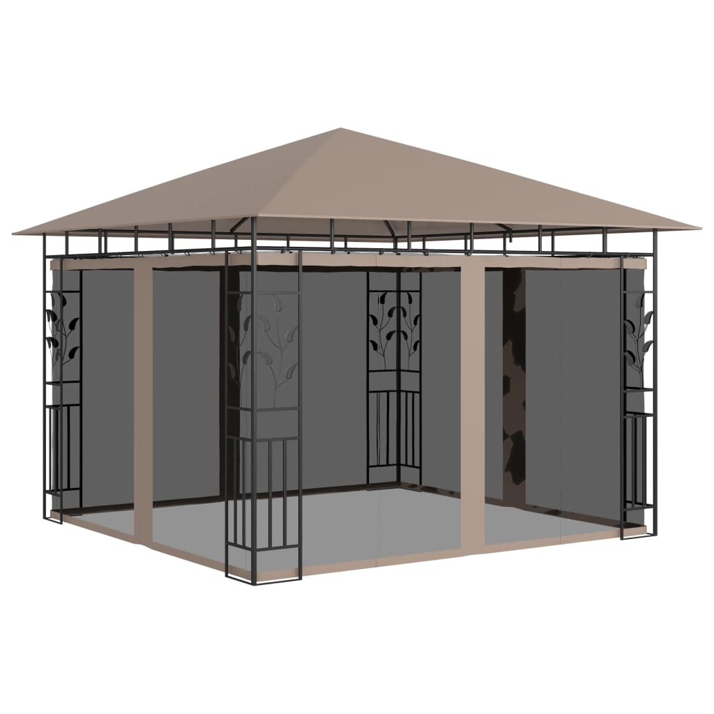 Berkfield Gazebo with Mosquito Net 3x3x2.73 m Taupe 180 g/m�__