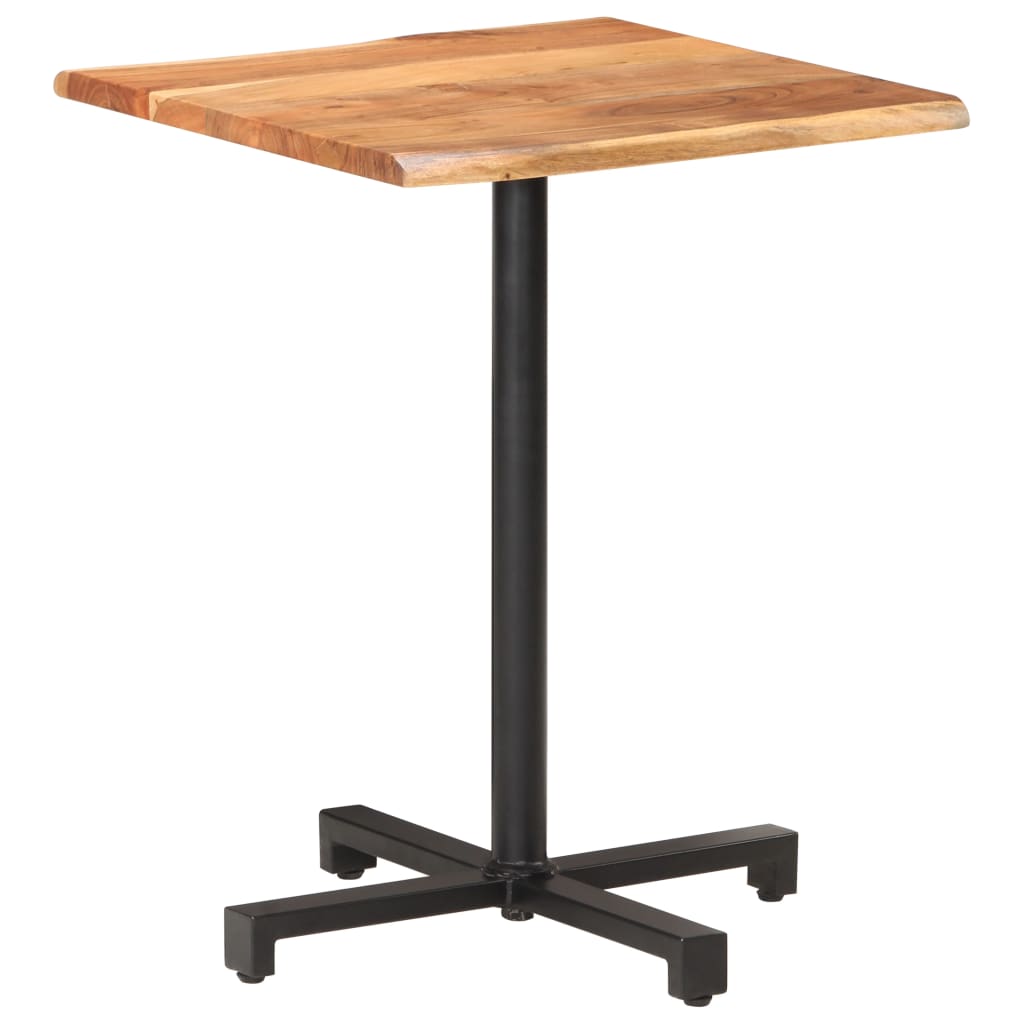 Berkfield Bistro Table with Live Edges 60x60x75 cm Solid Acacia Wood