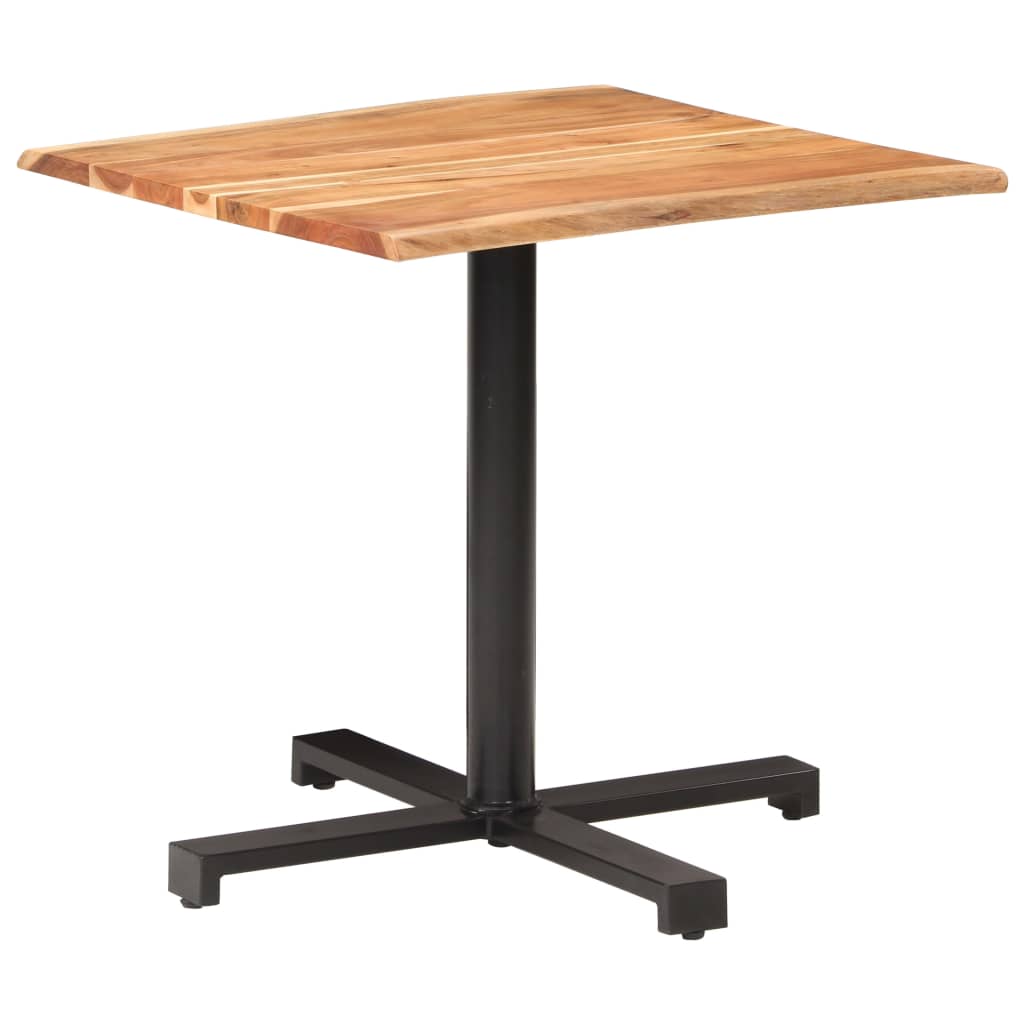 Berkfield Bistro Table with Live Edges 80x80x75 cm Solid Acacia Wood