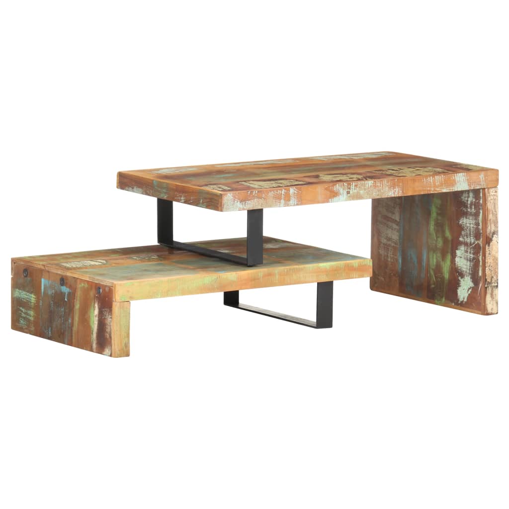 Berkfield 2 Piece Coffee Table Set Solid Reclaimed Wood