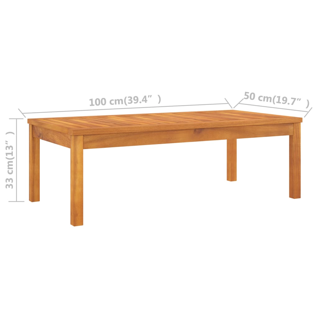 Berkfield Coffee Table 100x50x33 cm Solid Acacia Wood