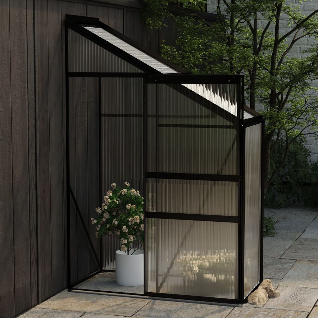 Berkfield Greenhouse Anthracite Aluminium 1.44 må_