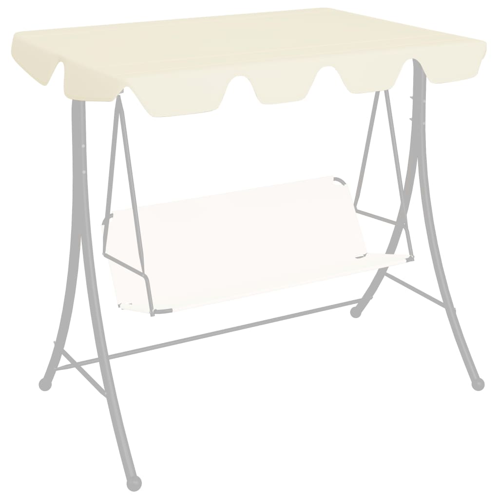 Berkfield Replacement Canopy for Garden Swing Cream 188/168x110/145 cm