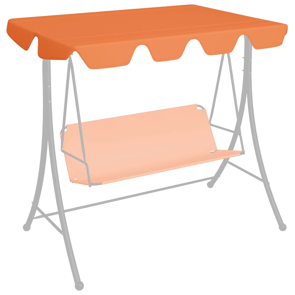 Berkfield Replacement Canopy for Garden Swing Orange 188/168x110/145 cm