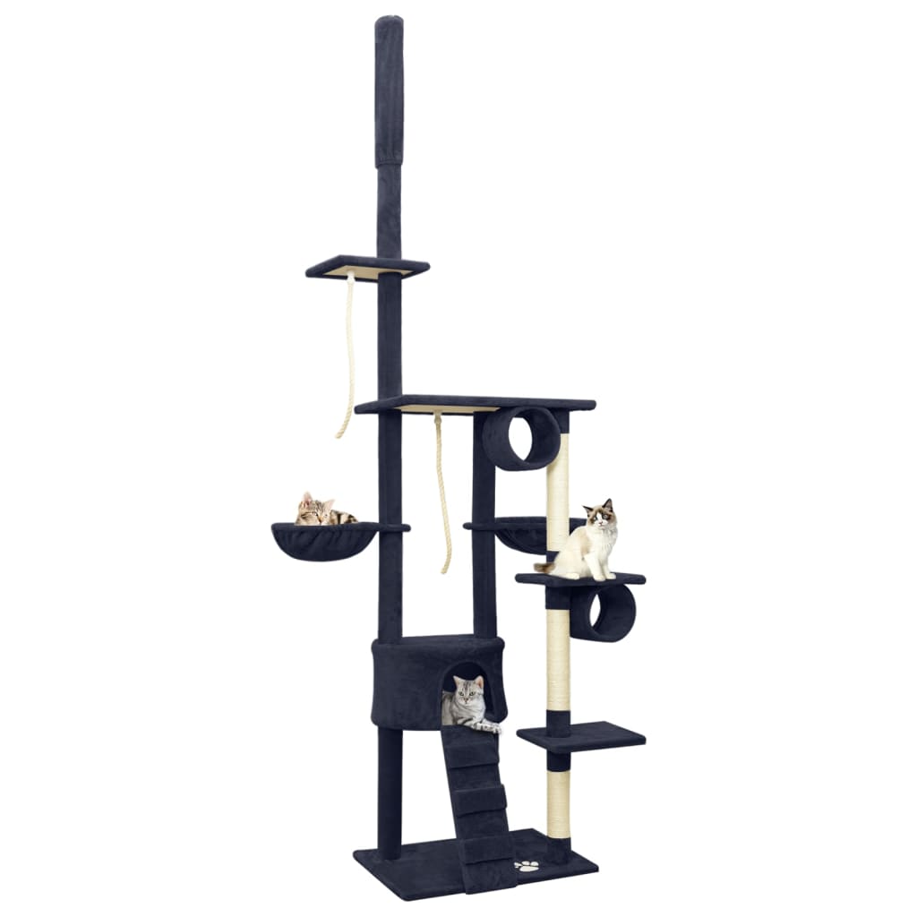 Berkfield Floor to Ceiling Cat Tree Blue 220-240 cm