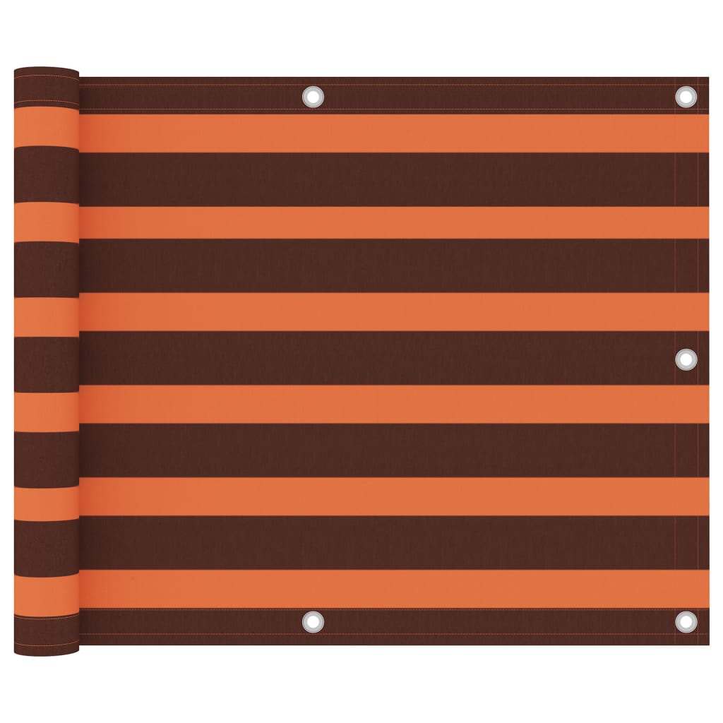 Berkfield Balcony Screen Orange and Brown 75x400 cm Oxford Fabric