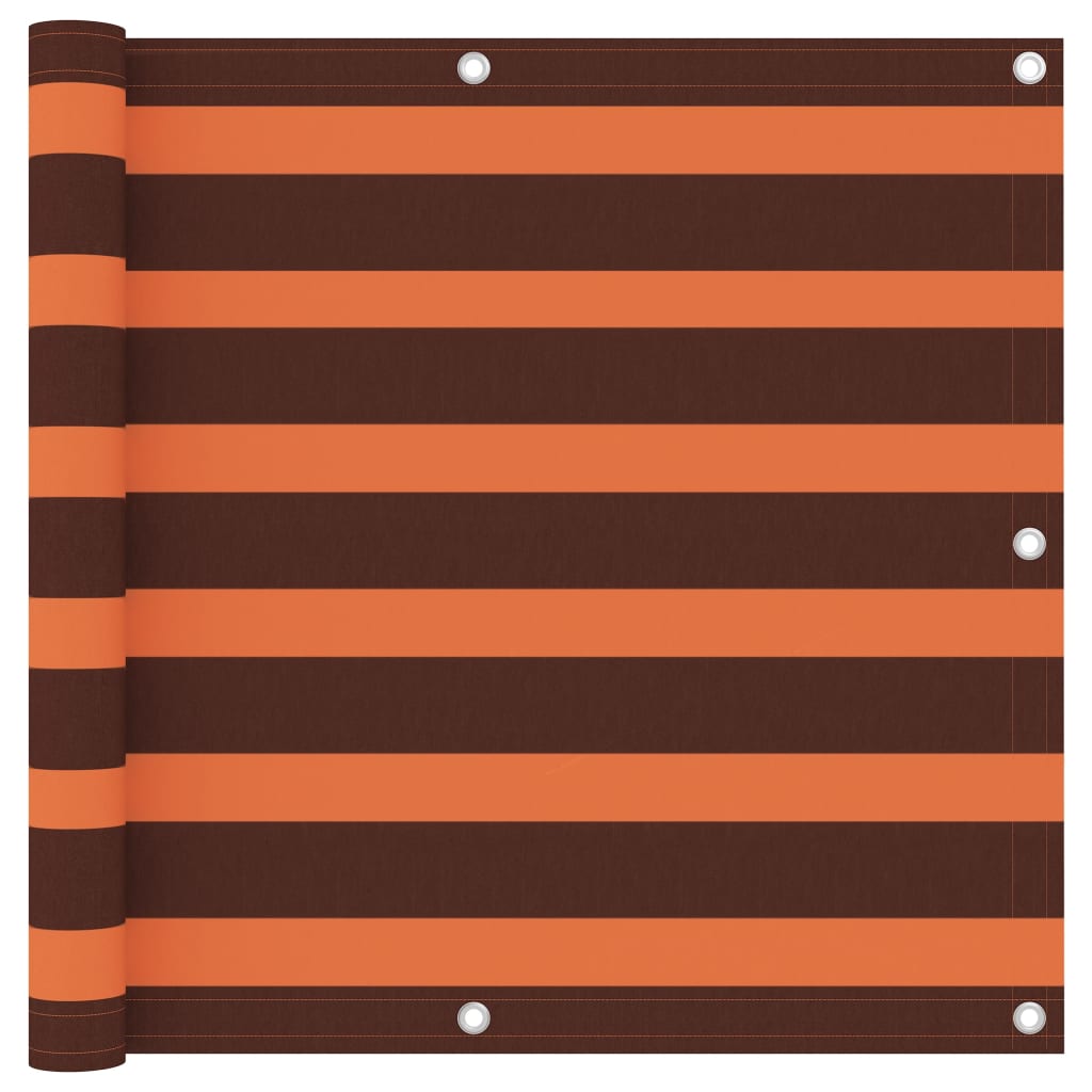 Berkfield Balcony Screen Orange and Brown 90x300 cm Oxford Fabric