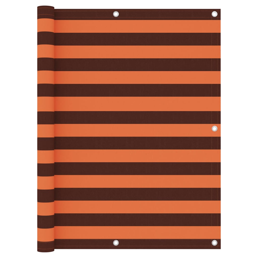 Berkfield Balcony Screen Orange and Brown 120x600 cm Oxford Fabric