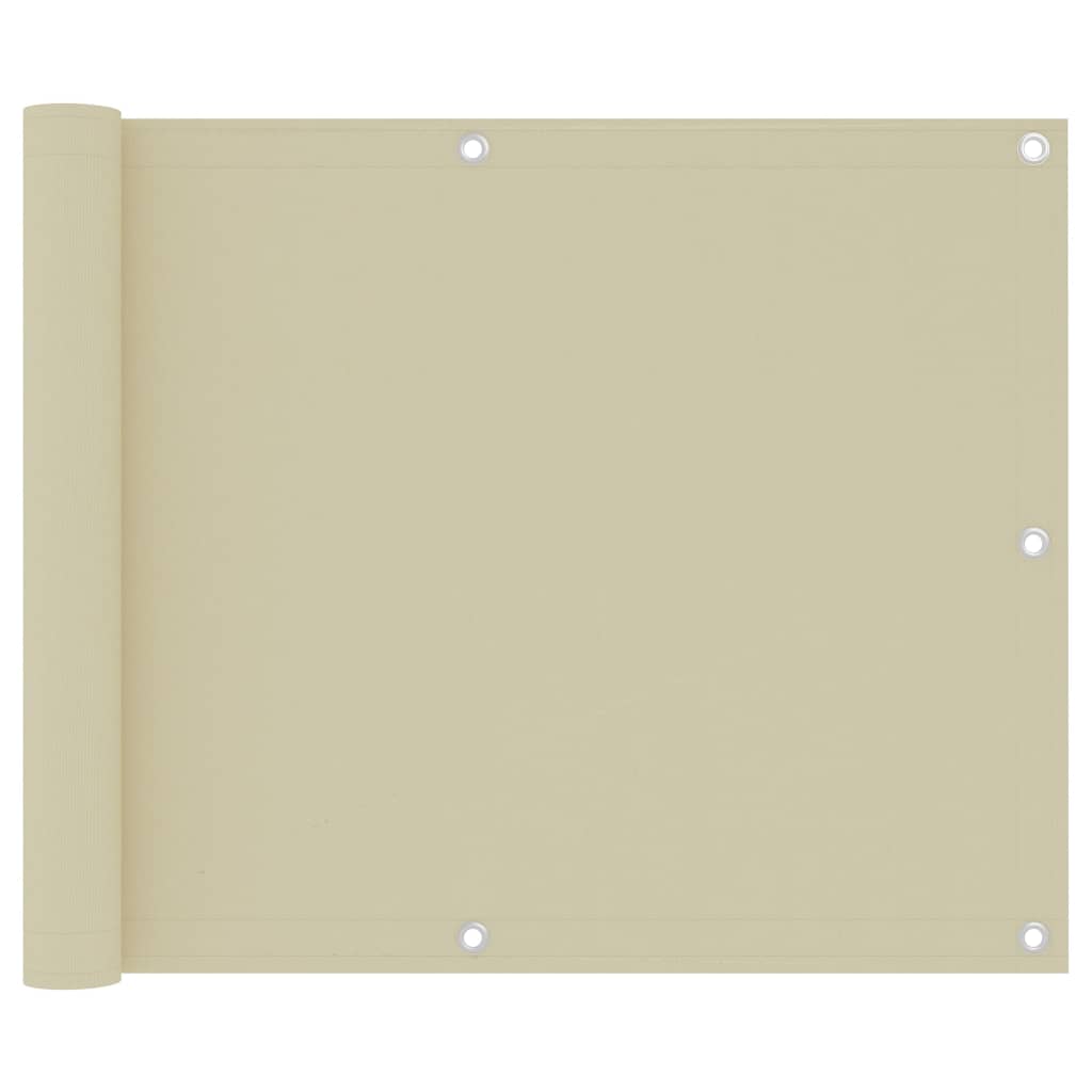 Berkfield Balcony Screen Cream 75x300 cm Oxford Fabric