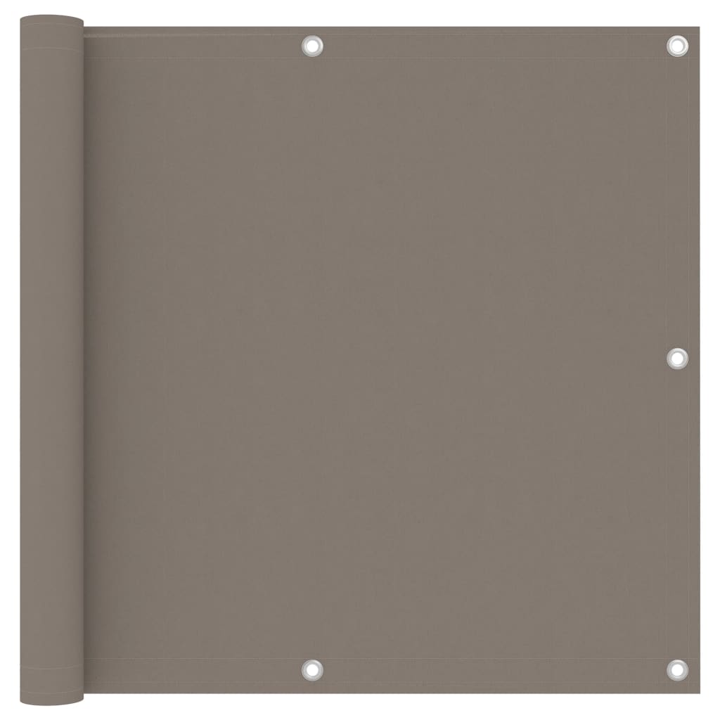 Berkfield Balcony Screen Taupe 90x500 cm Oxford Fabric