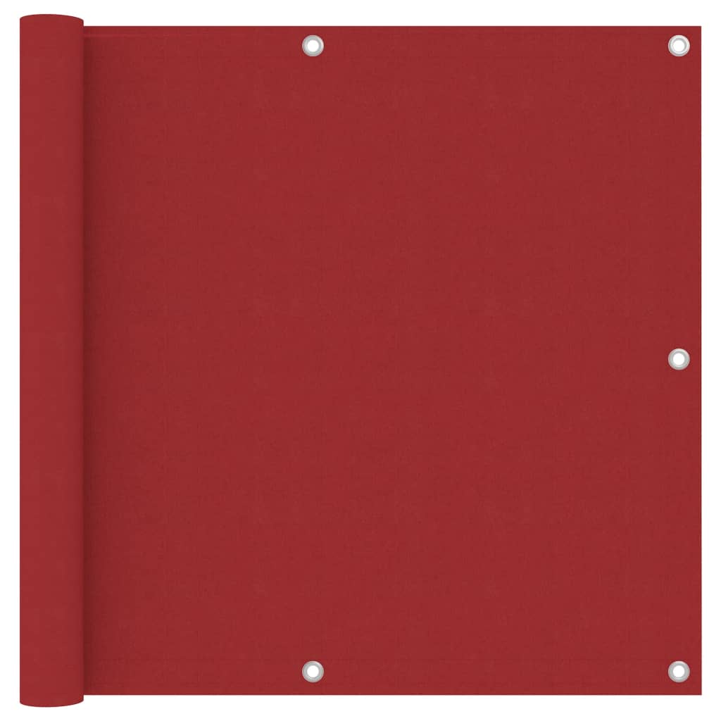 Berkfield Balcony Screen Red 90x400 cm Oxford Fabric