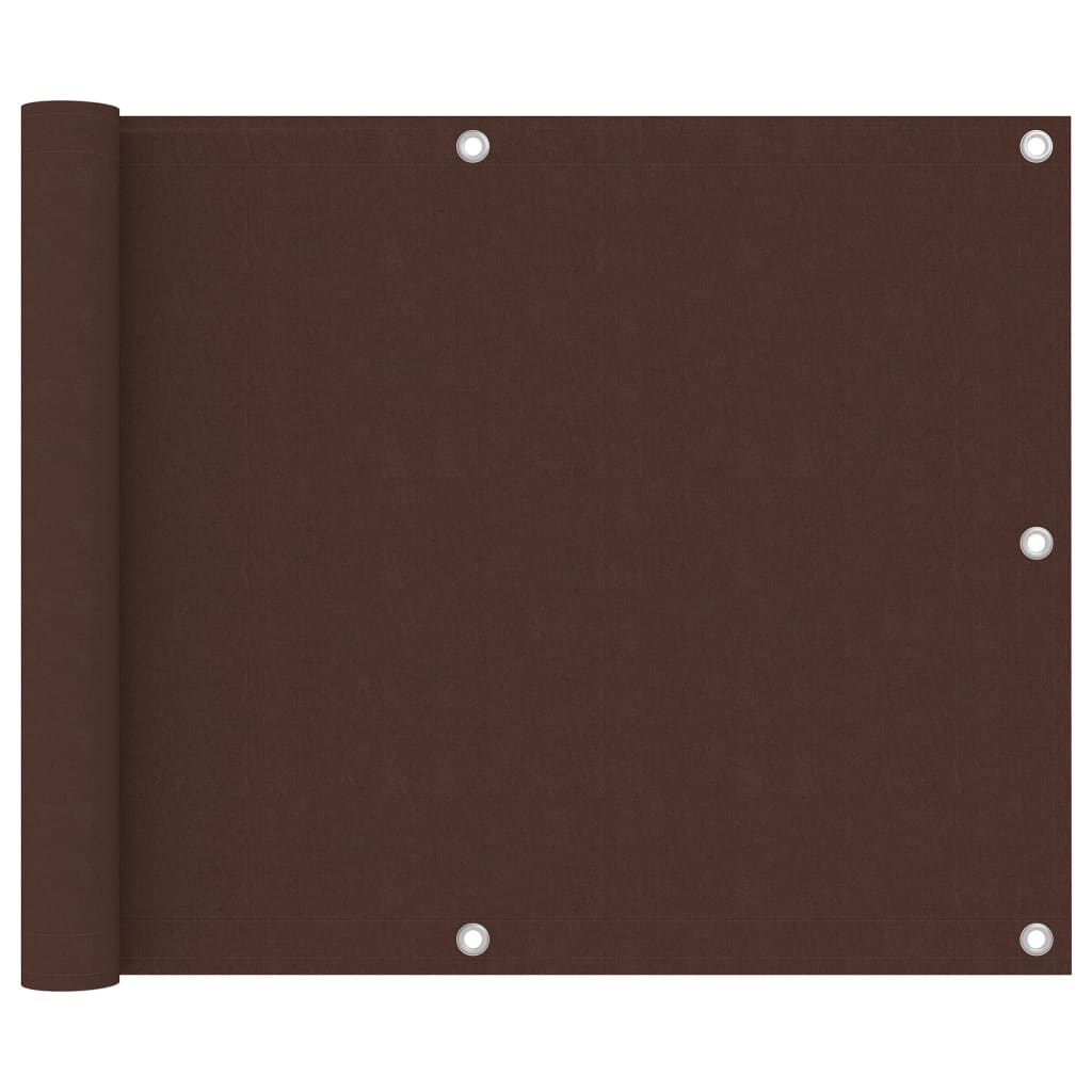 Berkfield Balcony Screen Brown 75x500 cm Oxford Fabric