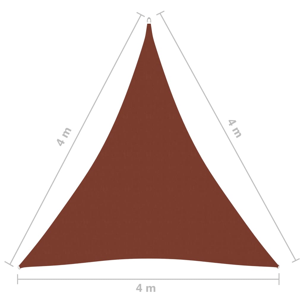 Berkfield Sunshade Sail Oxford Fabric Triangular 4x4x4 m Terracotta