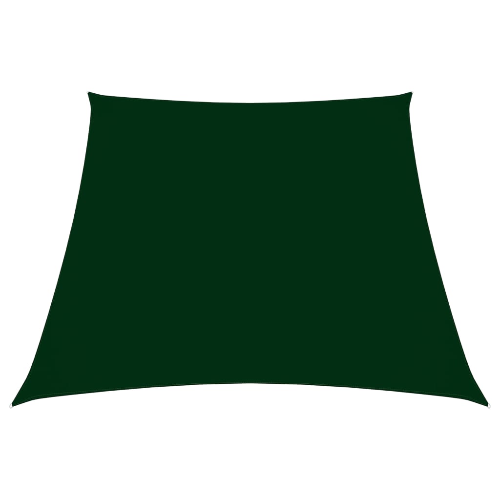 Berkfield Sunshade Sail Oxford Fabric Trapezium 3/5x4 m Dark Green