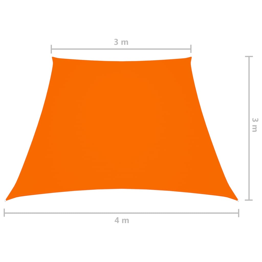 Berkfield Sunshade Sail Oxford Fabric Trapezium 3/4x3 m Orange