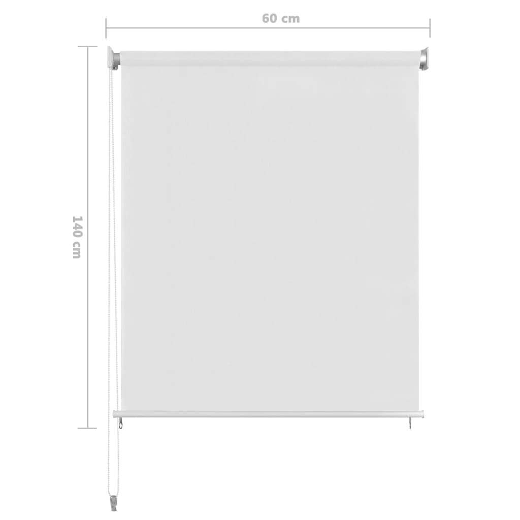 Berkfield Outdoor Roller Blind White 60x140 cm HDPE