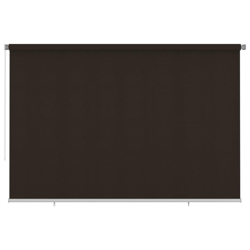 Berkfield Outdoor Roller Blind 350x230 cm Brown HDPE