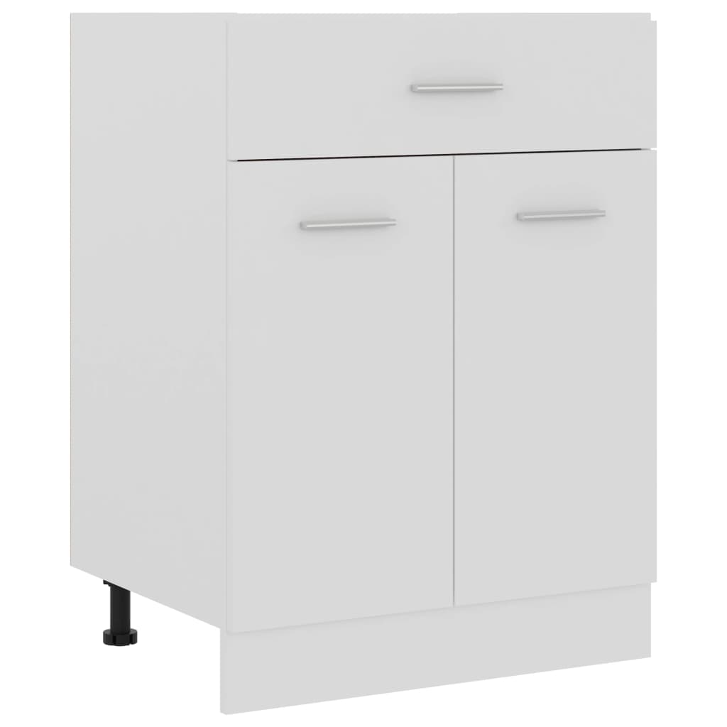 Berkfield Drawer Bottom Cabinet White 60x46x81.5 cm Engineered Wood