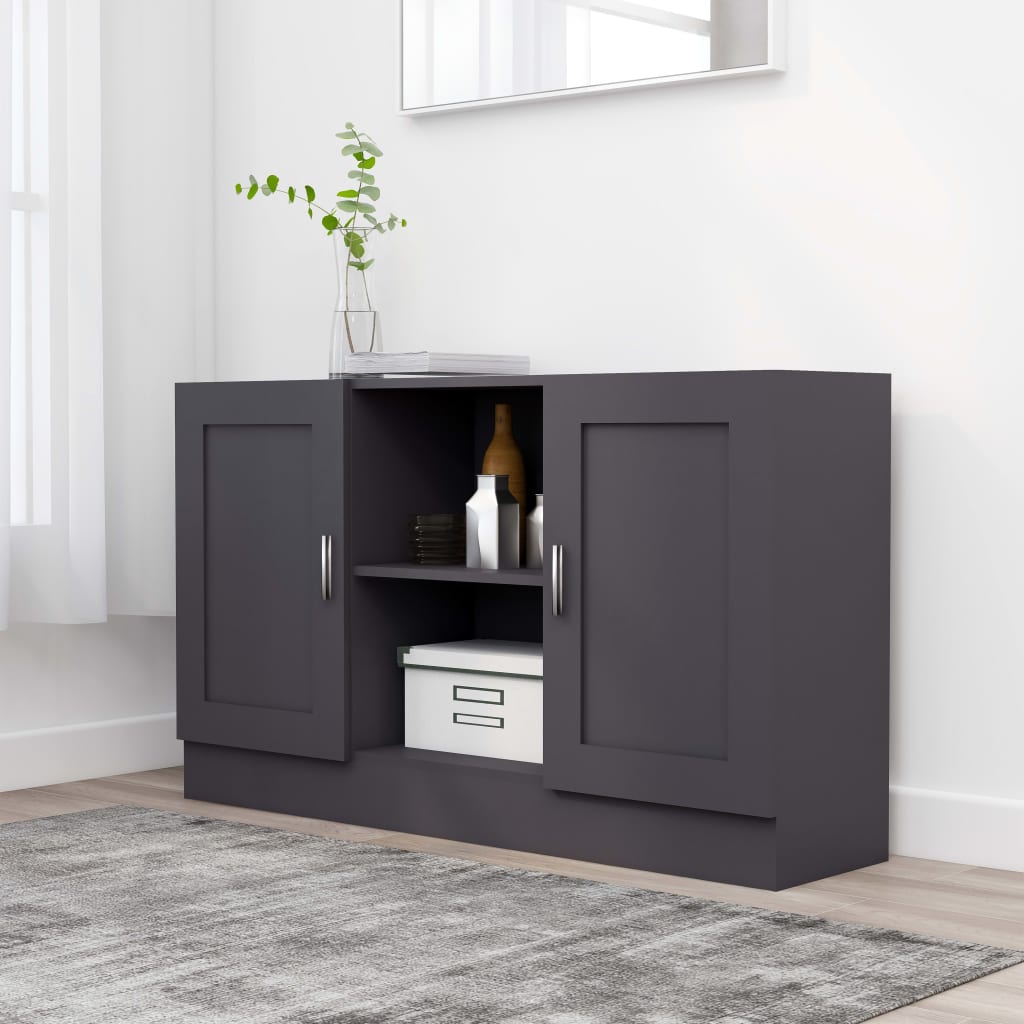 Berkfield Sideboard Grey 120x30.5x70 cm Engineered Wood