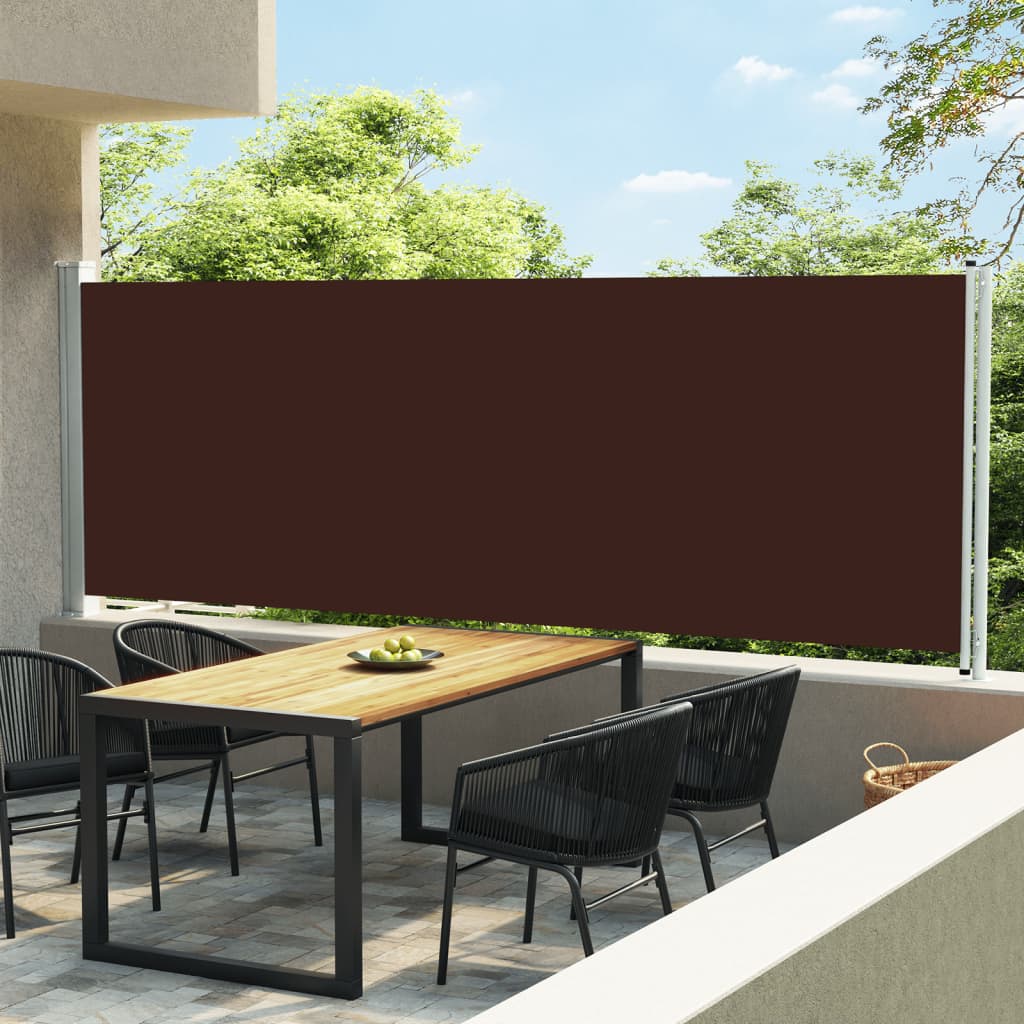 Berkfield Patio Retractable Side Awning 600x160 cm Brown